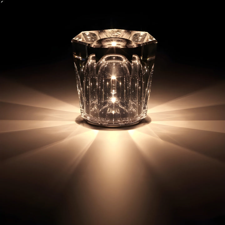 Rechargeable Crystal Table Lamp with Diamond Design – Luxury Edition