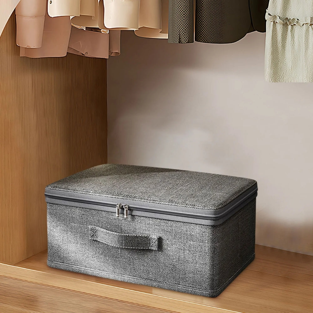 Storage Box with Fabric Lid | Foldable and Compact | Faltiva