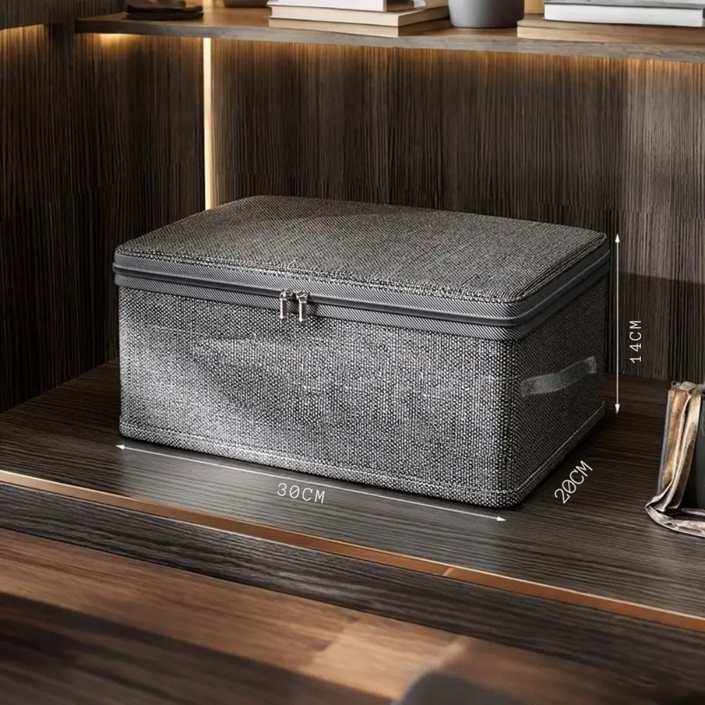 Storage Box with Fabric Lid | Foldable and Compact | Faltiva