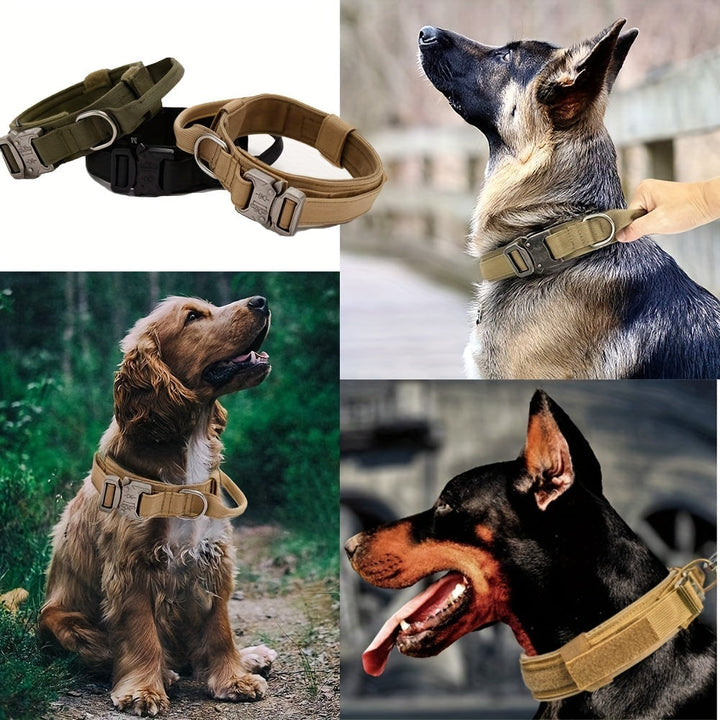 Tactical Military Dog Collar – Adjustable and Durable for Large and Medium-Sized Dogs