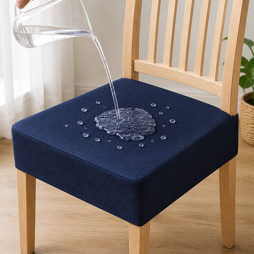 Waterproof Stretch Woven Chair Covers, Non-Slip Jacquard Polyester