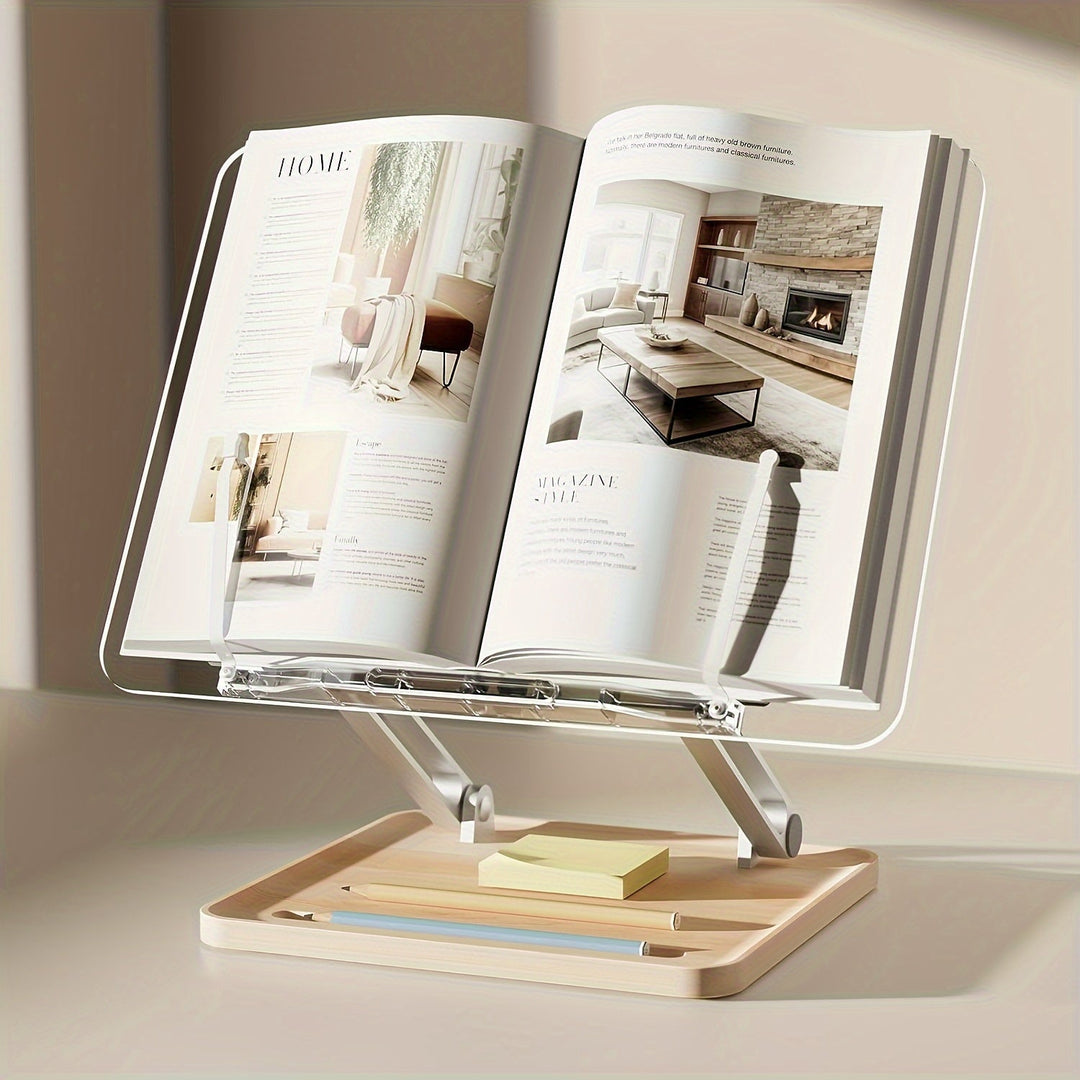 Ergonomic Acrylic Reading Stand – Adjustable and Stylish
