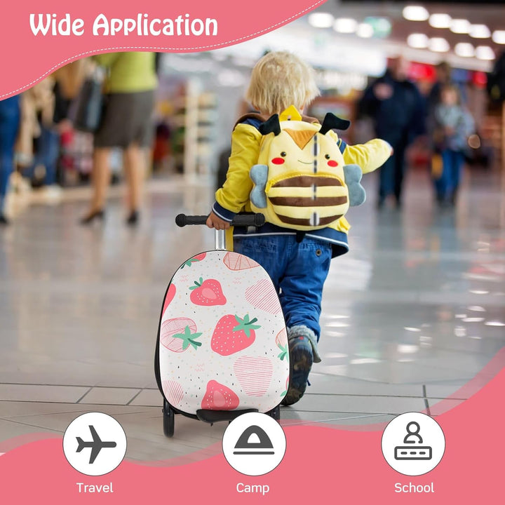 2-in-1 Kids' Scooter Suitcase with LED Wheels