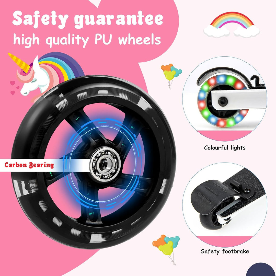 2-in-1 Kids' Scooter Suitcase with LED Wheels