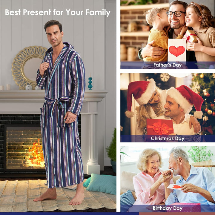 Men's Lightweight Fleece Summer Dressing Gown – James