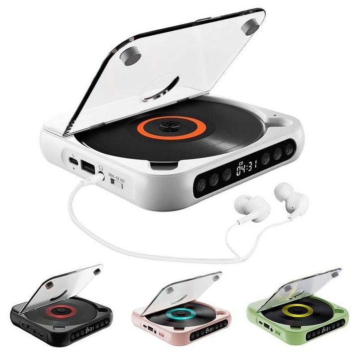 Portable Bluetooth CD Player with Hi-Fi Sound – 4 Colours