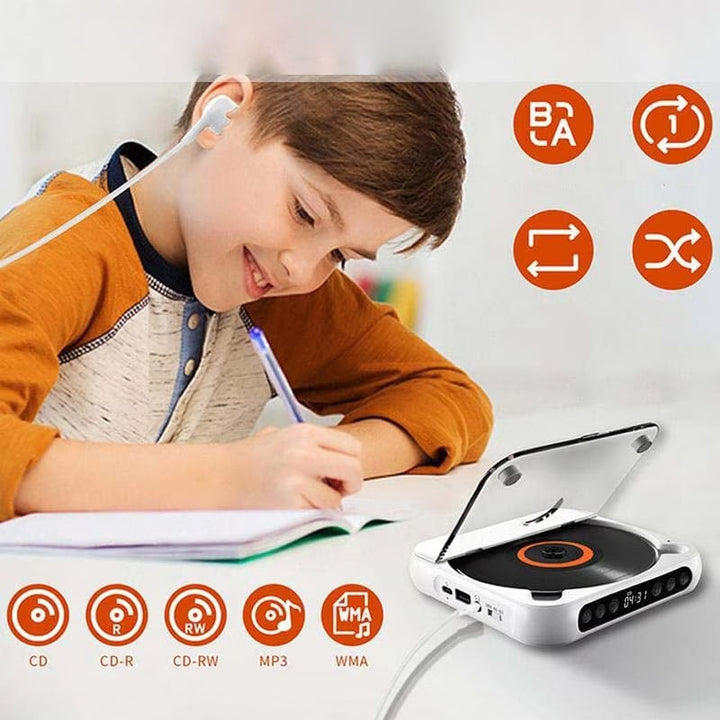 Portable Bluetooth CD Player with Hi-Fi Sound – 4 Colours
