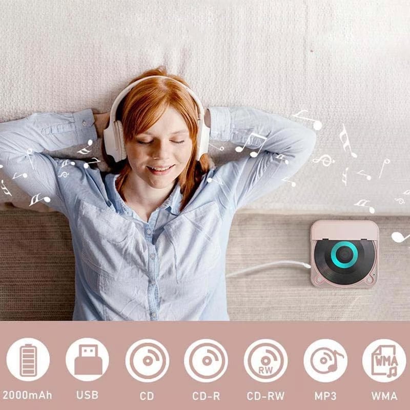 Portable Bluetooth CD Player with Hi-Fi Sound – 4 Colours
