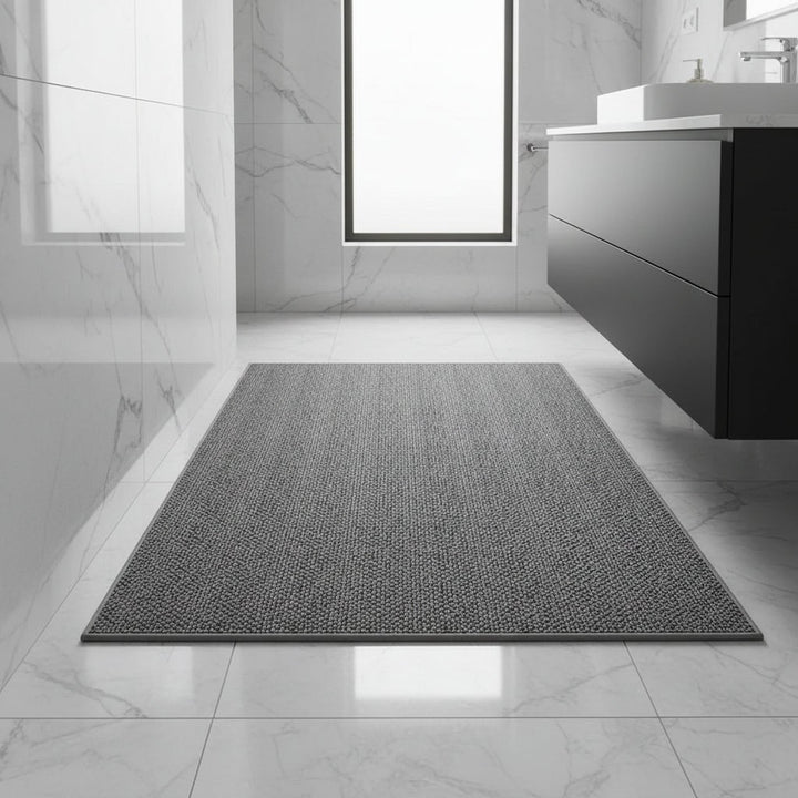 Bath Mat Floor Indoor Door Absorbent Textured Loop Pile Quick Dry Bathroom