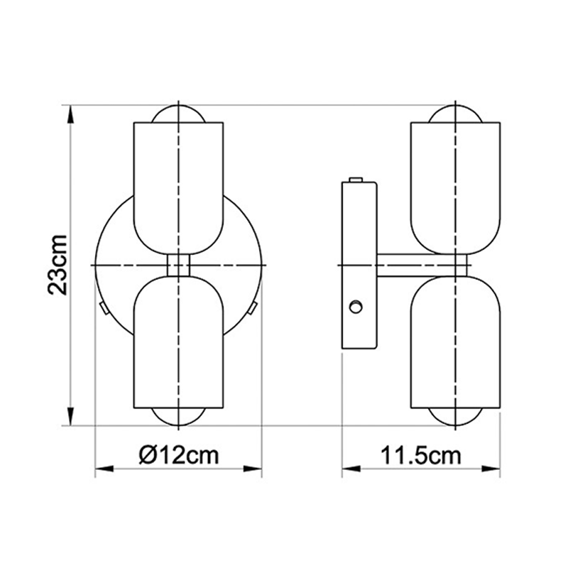 Wall Sconce Lighting with Adjustable Double Heads and Vintage Design