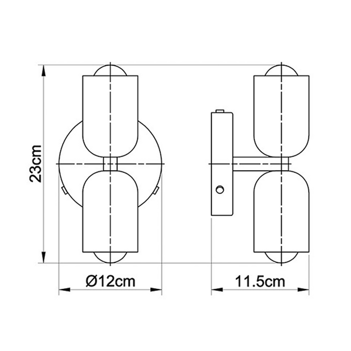 Wall Sconce Lighting with Adjustable Double Heads and Vintage Design