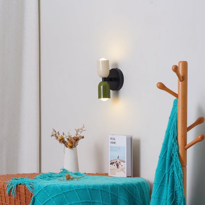 Wall Sconce Lighting with Adjustable Double Heads and Vintage Design