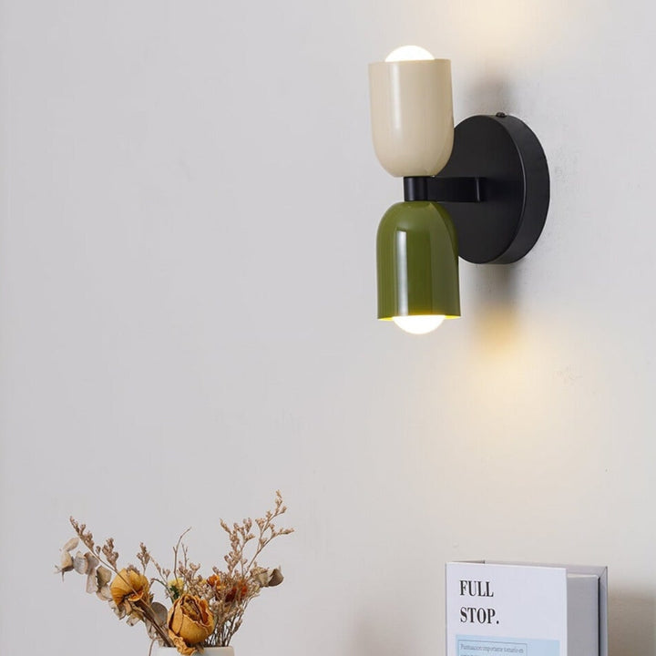 Wall Sconce Lighting with Adjustable Double Heads and Vintage Design