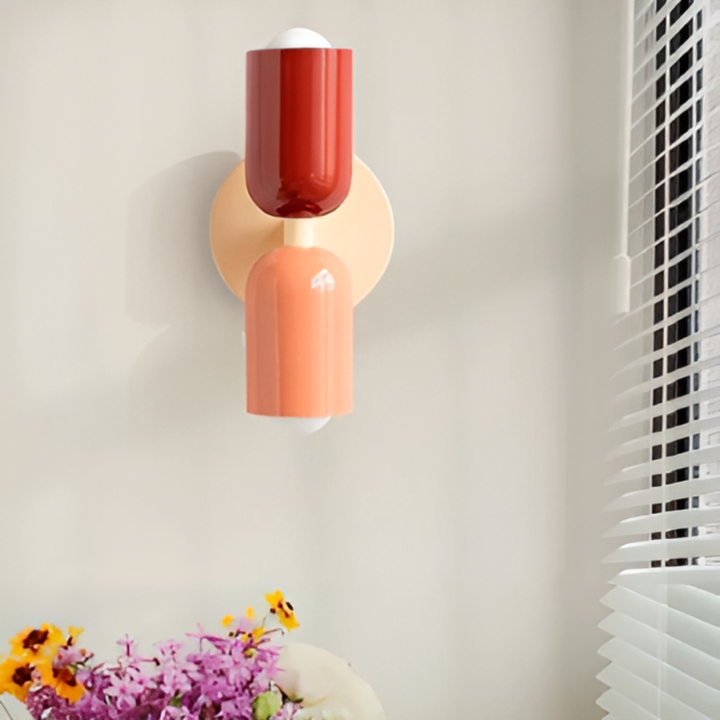 Wall Sconce Lighting with Dual Capsule Shades