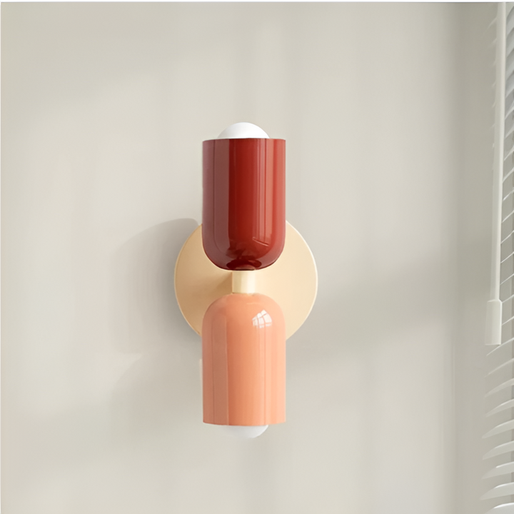 Wall Sconce Lighting with Dual Capsule Shades