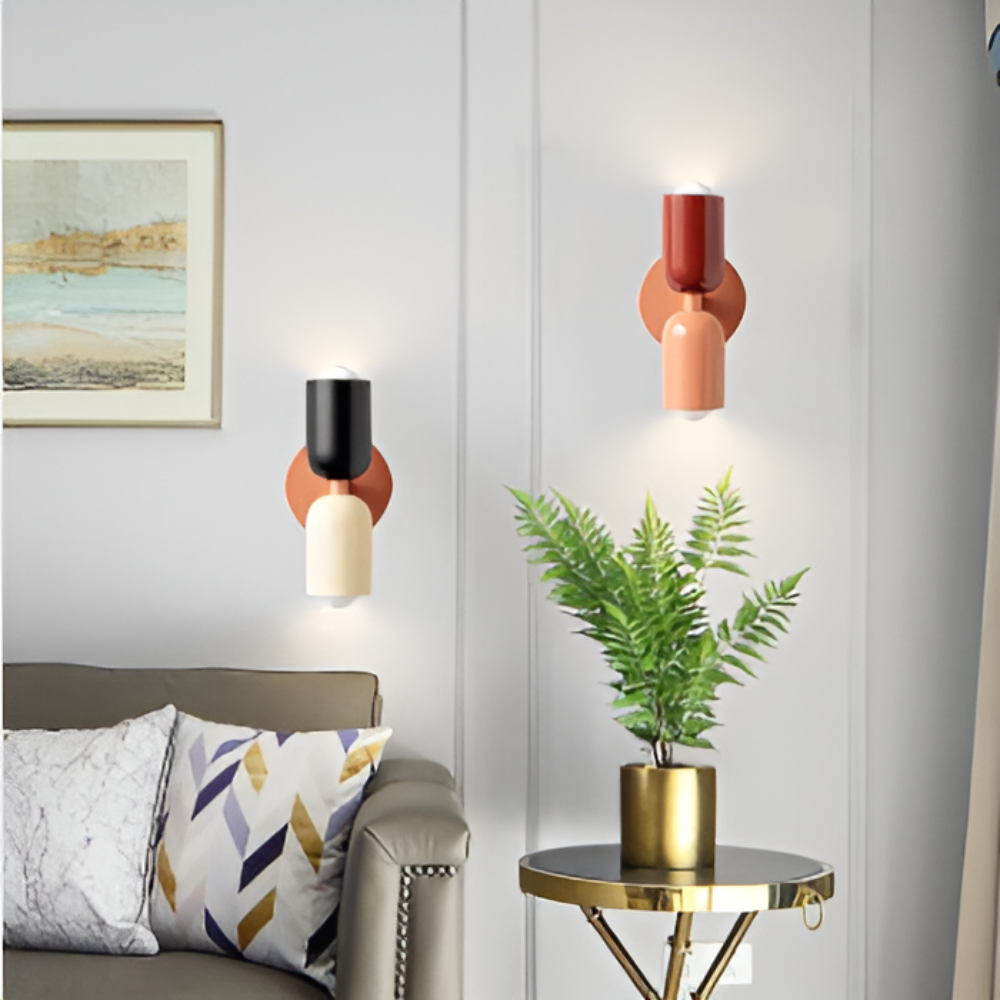 Wall Sconce Lighting with Dual Capsule Shades