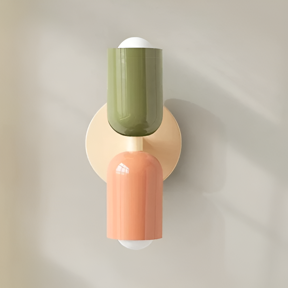 Wall Sconce Lighting with Dual Capsule Shades