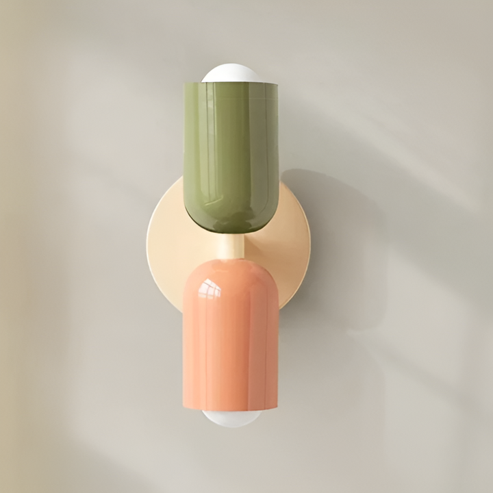 Wall Sconce Lighting with Dual Capsule Shades