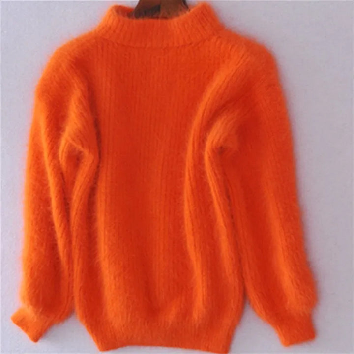 Women's Casual Angora Knit Jumper - Livia