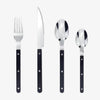 Set of 24 Stainless Steel Cutlery Pieces with Engraved Design – BistroLine