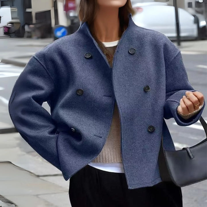 Long Sleeve Stand Collar Coat