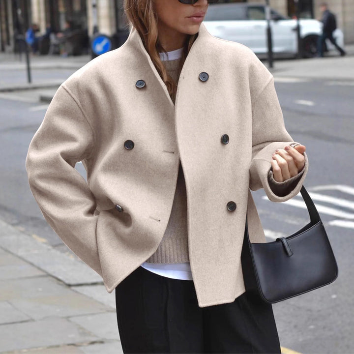 Long Sleeve Stand Collar Coat