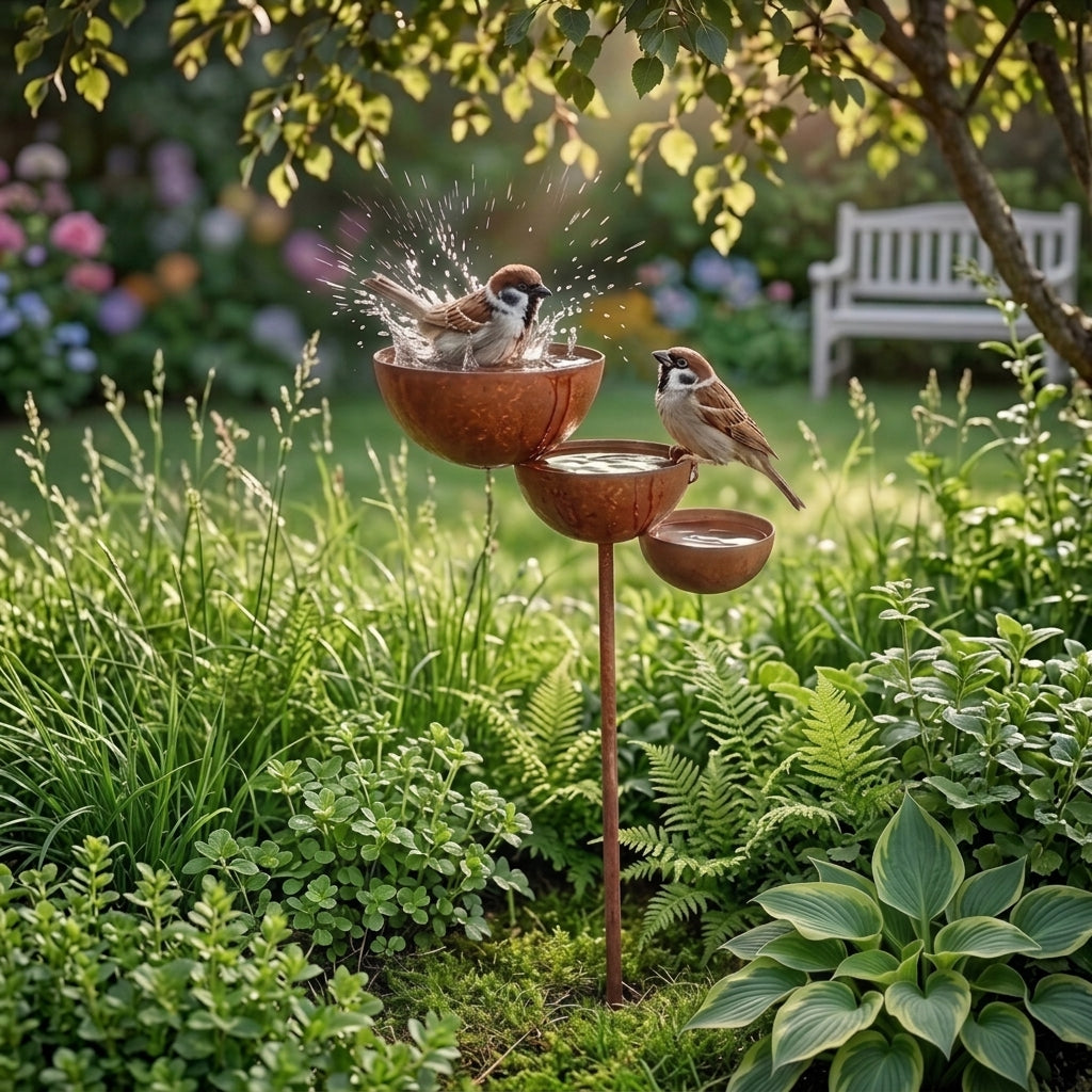 Three-tier bird bath | Bring your garden to life every morning