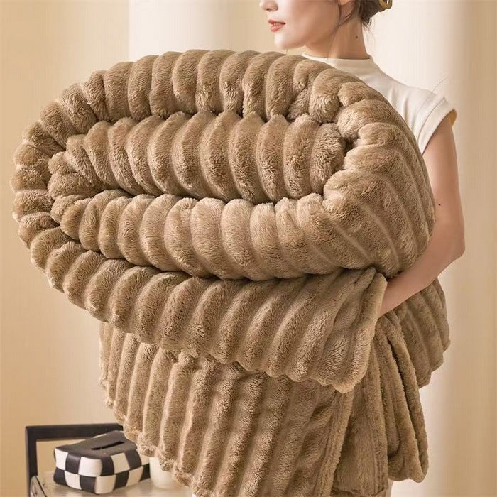 Chunky Knit Textured Throw for Sofa or Bed | Large
