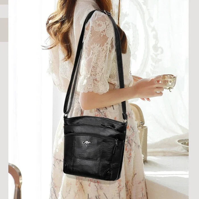 Elegant Leather Shoulder Bag for Women – Sabrina