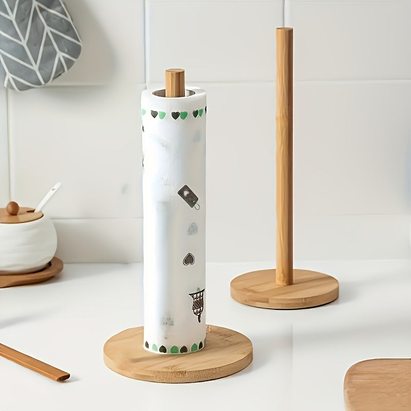 Bamboo Kitchen Roll Holder with Natural Finish – Elegant and Practical for the Worktop