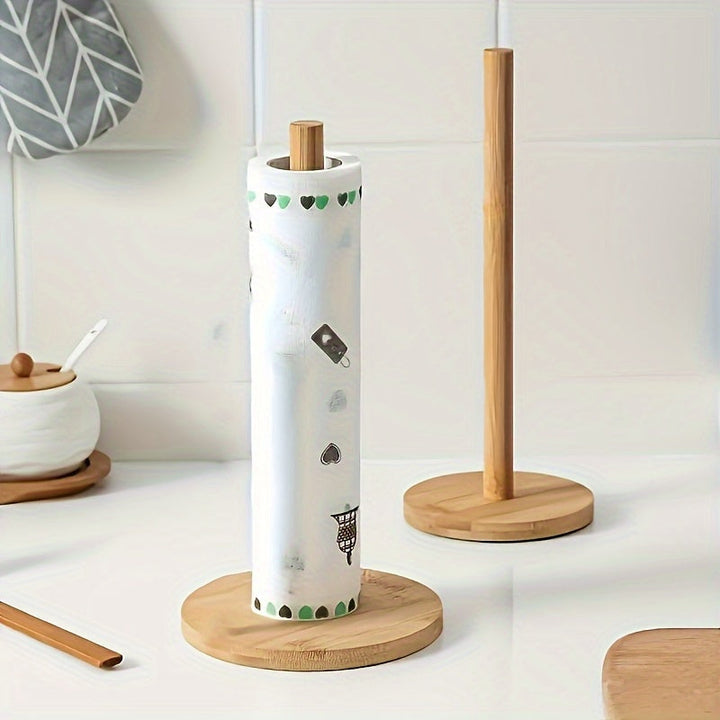 Bamboo Kitchen Roll Holder with Natural Finish – Elegant and Practical for the Worktop