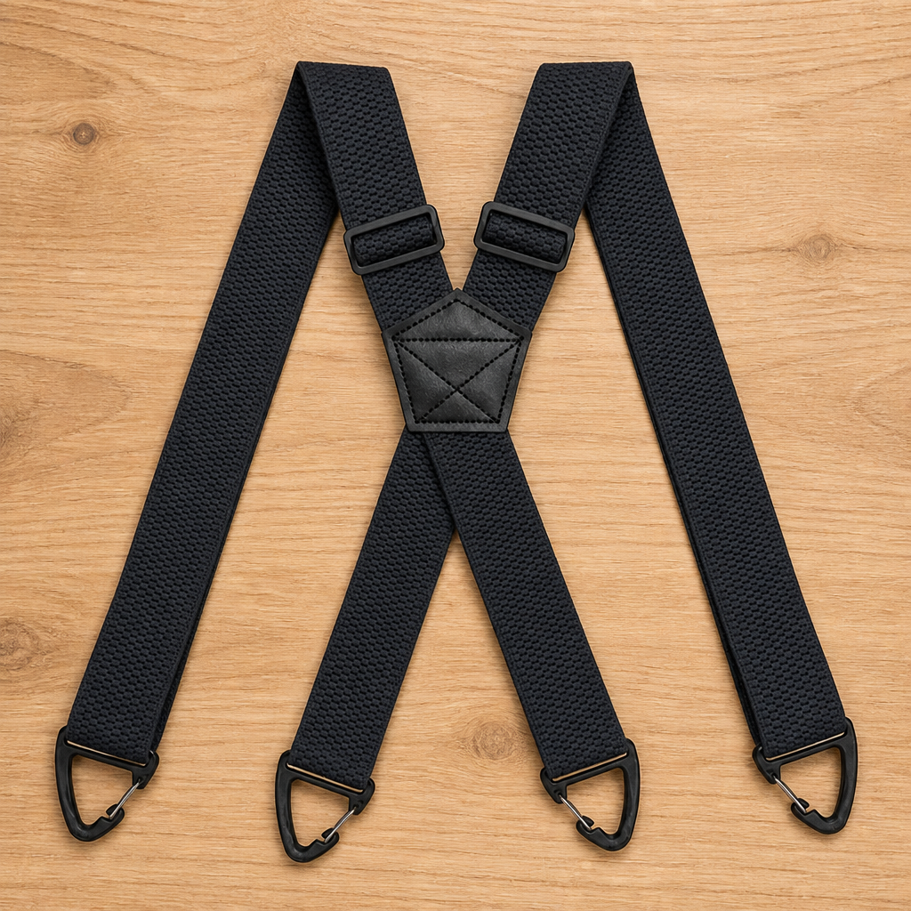 Men's Elastic Braces, 1.5 Inch Wide with Metal Clips, X or Y Back