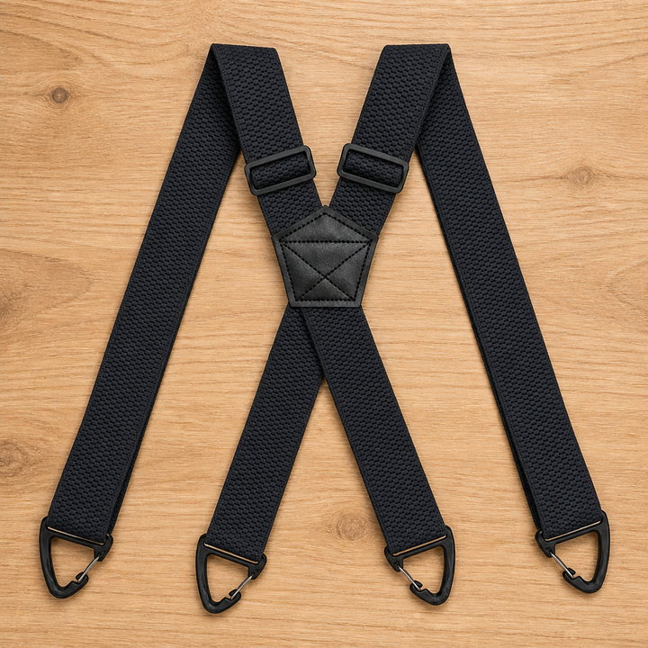 Men's Elastic Braces, 1.5 Inch Wide with Metal Clips, X or Y Back