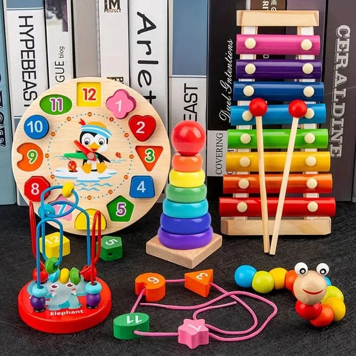 EduQuest 5-in-1 Montessori Set – Creative Learning for Babies from 6 Months