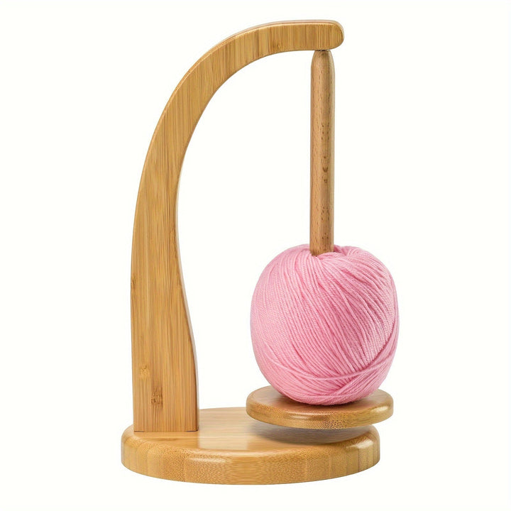 Bamboo Yarn Holder – Practical Storage for Knitting and Crochet Projects