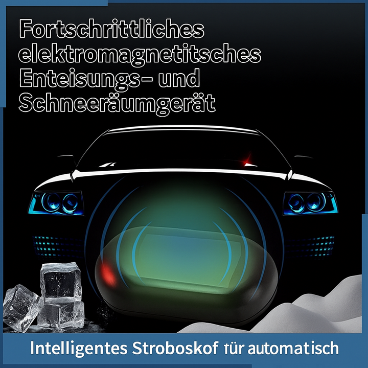 Car Deicer Electromagnetic Solar Powered Dashboard Windshield Winter Wireless LED
