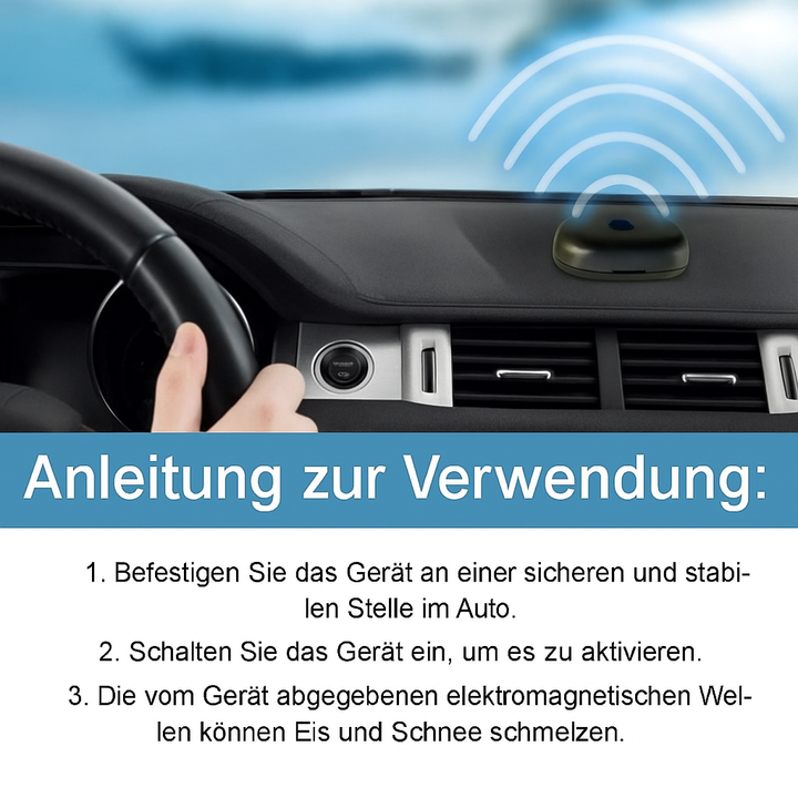 Car Deicer Electromagnetic Solar Powered Dashboard Windshield Winter Wireless LED