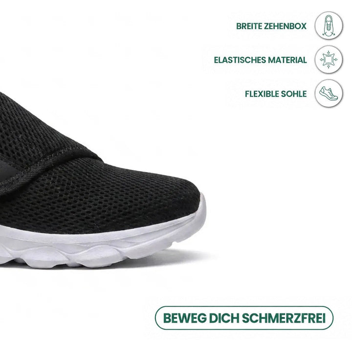 Comfortable Orthopaedic Walking Shoes with Hook-and-Loop Strap for Wide or Swollen Feet
