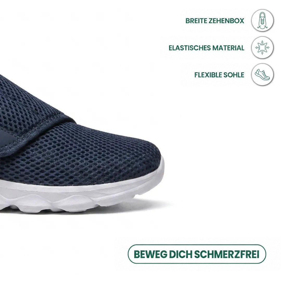 Comfortable Orthopaedic Walking Shoes with Hook-and-Loop Strap for Wide or Swollen Feet