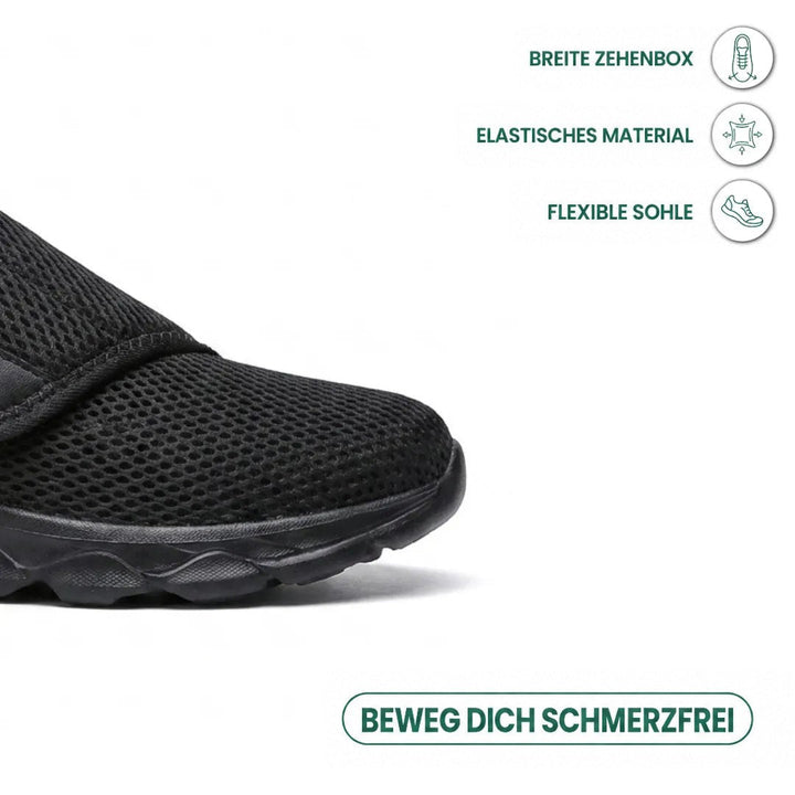 Comfortable Orthopaedic Walking Shoes with Hook-and-Loop Strap for Wide or Swollen Feet