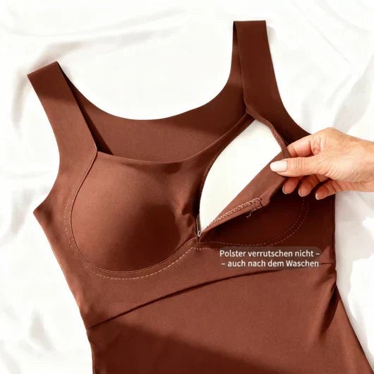 Comfort Vest Top with Built-In Bra Support