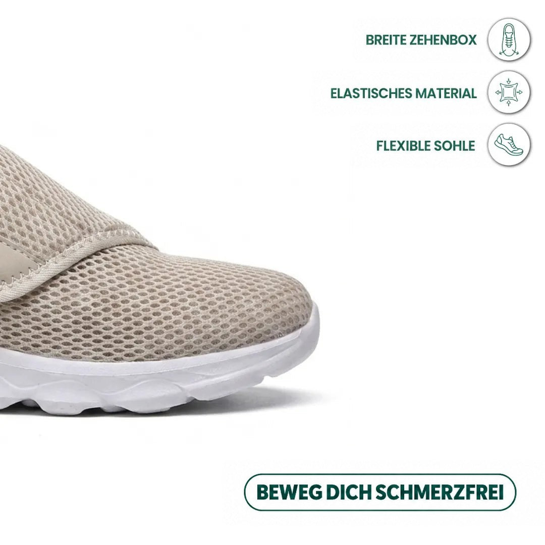Comfortable Orthopaedic Walking Shoes with Hook-and-Loop Strap for Wide or Swollen Feet