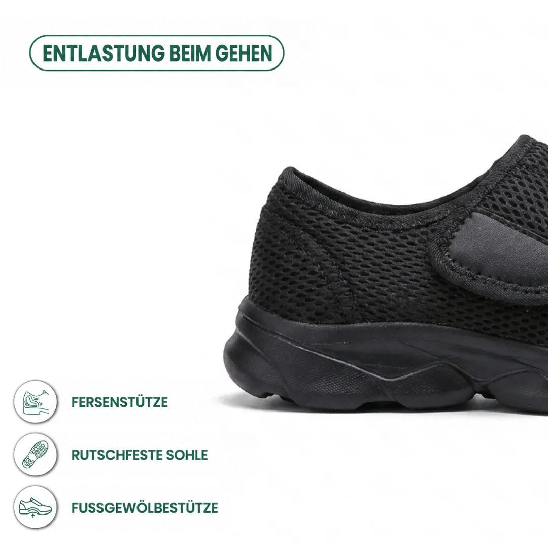 Comfortable Orthopaedic Walking Shoes with Hook-and-Loop Strap for Wide or Swollen Feet
