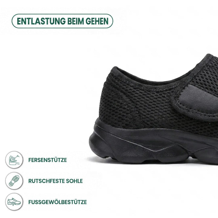 Comfortable Orthopaedic Walking Shoes with Hook-and-Loop Strap for Wide or Swollen Feet