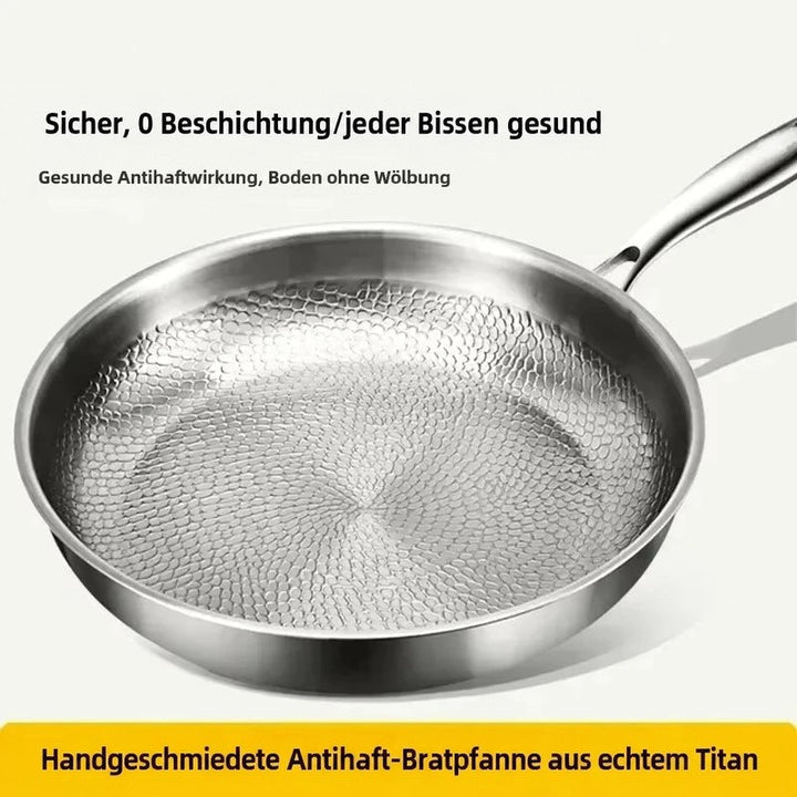 Hammered Titanium Frying Pan for Induction Hobs – Non-Stick, Durable