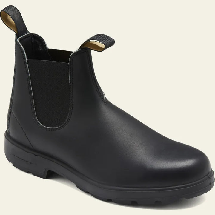 Men's Waterproof Chelsea Boots – Black Leather, Slip-On Design for Casual and Rainy Weather