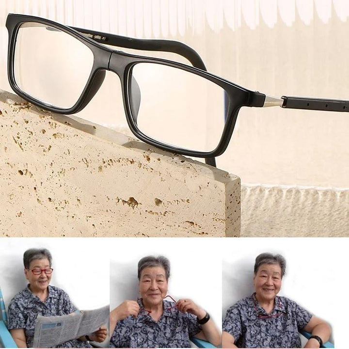 Reading Glasses with Magnetic Neck Hanger and Blue Light Filter with Anti-Loss Design