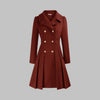 Double-Button Long Sleeve Tailored Coat