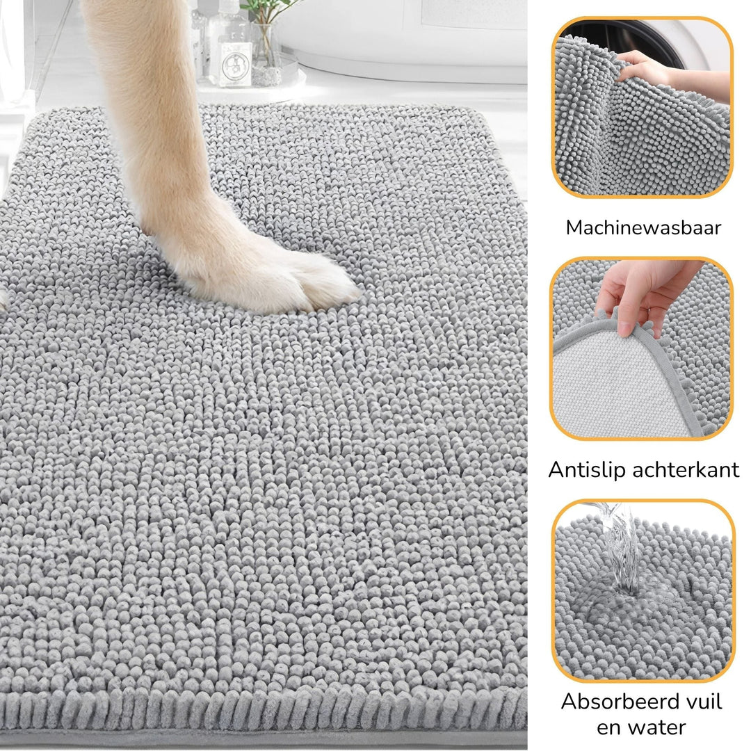 Absorbent Non-Slip Dog Doormat for Muddy Paws
