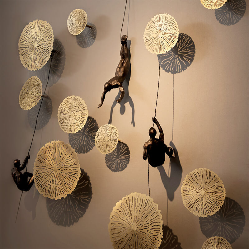 Mountain Climber Wall Sculpture – PeakFigures